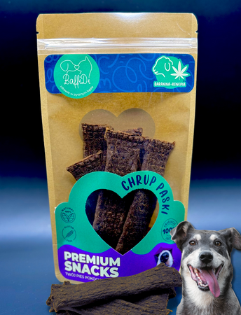 ChrupPaski dla psa - baranina z konopiami 100g