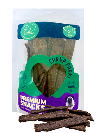 ChrupPaski dla psa - flądra/dorsz 100g