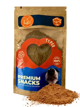 Toper dla psa Suszona mielona ryba - flądra/dorsz 100g